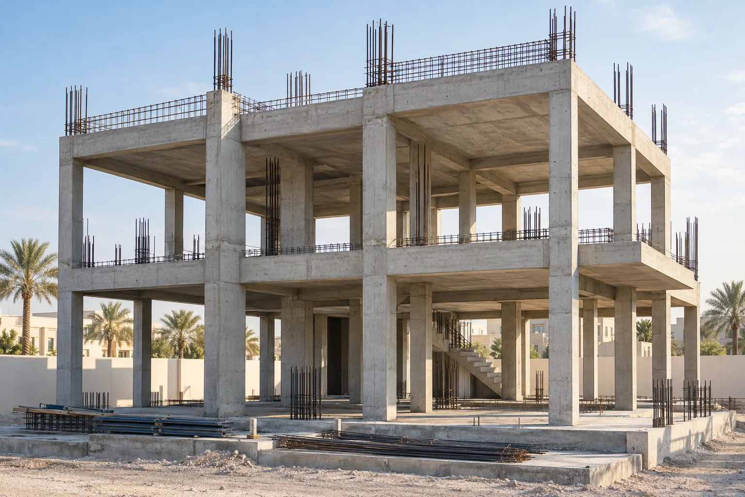 Reinforced concrete villa structure
